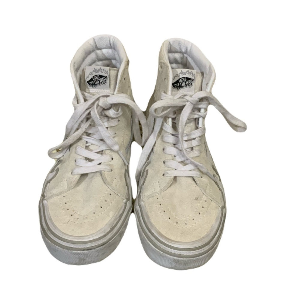Vans SK8 hi Flame Cream Suede High-Top Sneakers